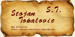 Stojan Topalović vizit kartica